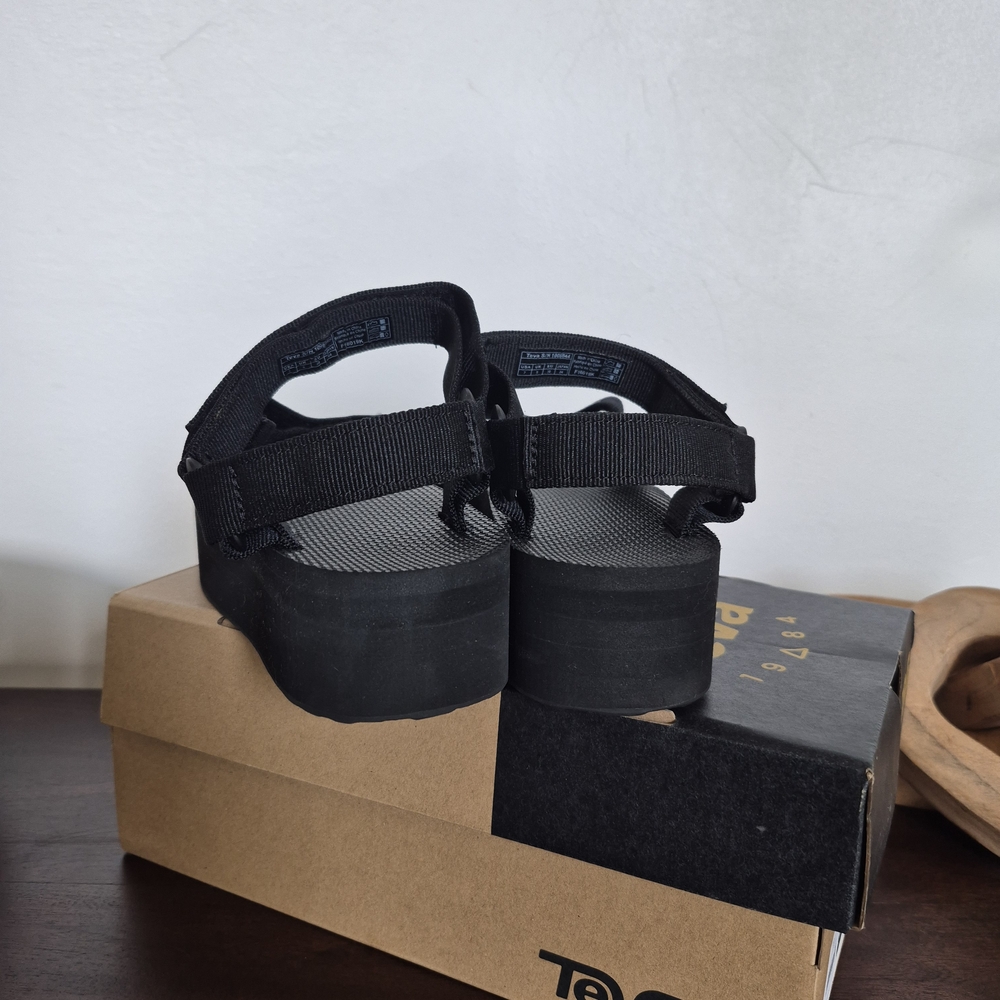 Teva Black Elevated Sandals